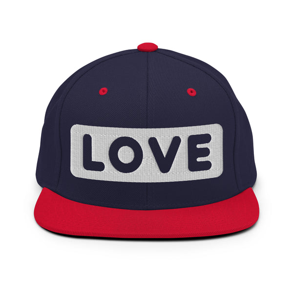 Men's "Love" Embroidered Snapback Hat