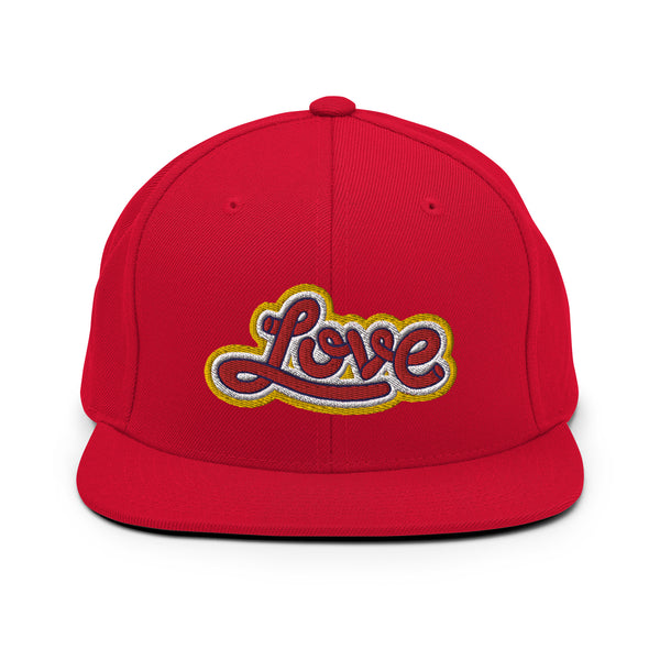 Men's "Love" Embroidered Snapback Hat