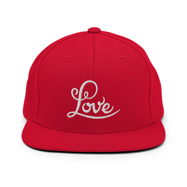 Women's "Love" Embroidered Snapback Hat