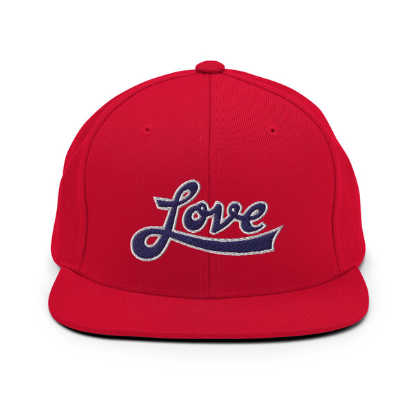 Men's "Love" Embroidered Snapback Hat