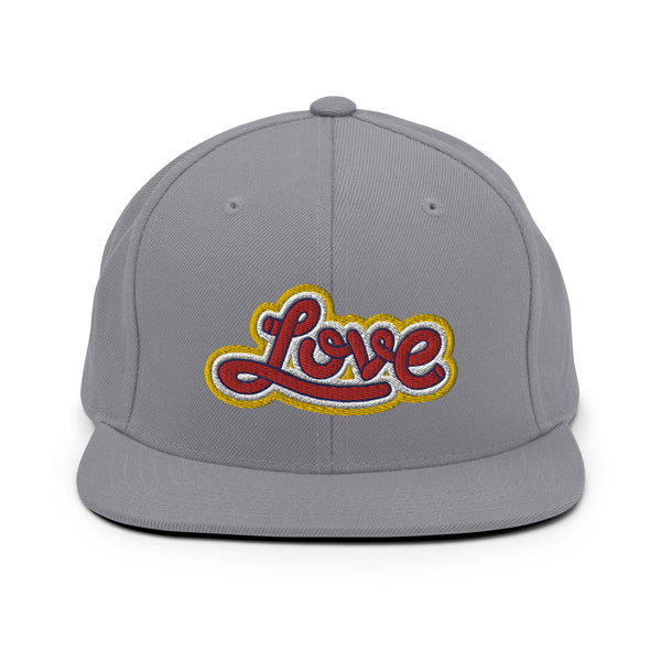 Men's "Love" Embroidered Snapback Hat