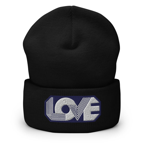 Women's "Love" Embroidered Cuffed Beanie