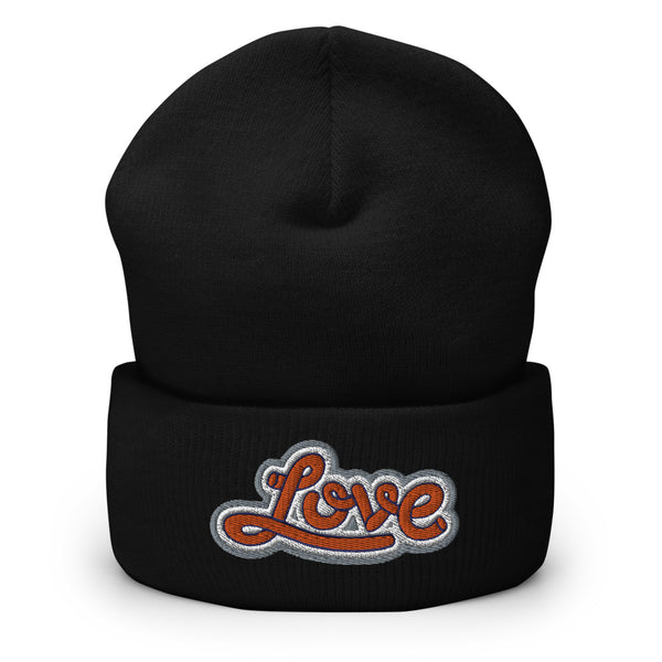 Men's "Love" Embroidered Cuffed Beanie