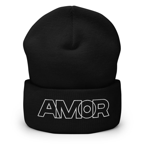 Women's "Amor" Embroidered Cuffed Beanie