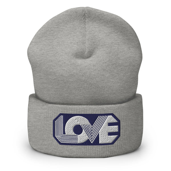 Women's "Love" Embroidered Cuffed Beanie