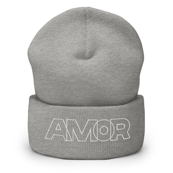 Women's "Amor" Embroidered Cuffed Beanie