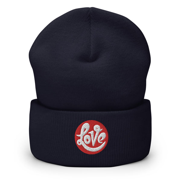 Men's "Love" Embroidered Cuffed Beanie