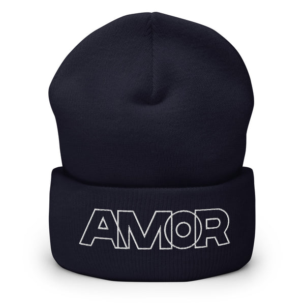 Women's "Amor" Embroidered Cuffed Beanie