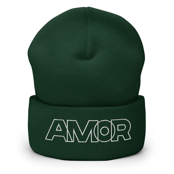 Women's "Amor" Embroidered Cuffed Beanie