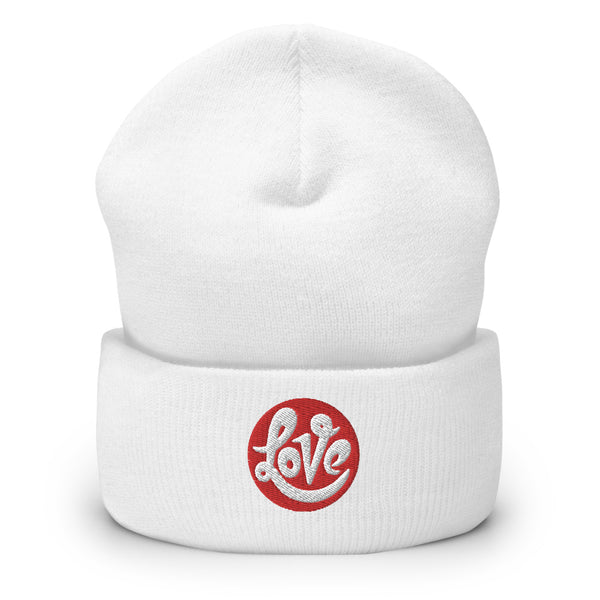 Men's "Love" Embroidered Cuffed Beanie