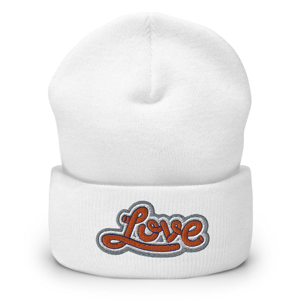 Men's "Love" Embroidered Cuffed Beanie