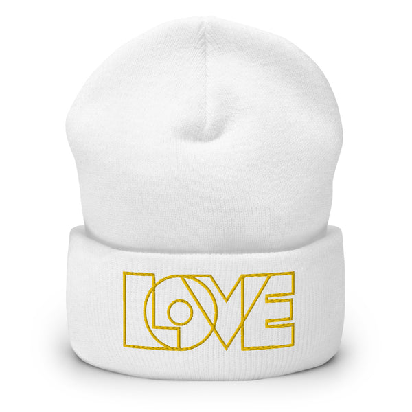 Men's "Love" Embroidered Cuffed Beanie