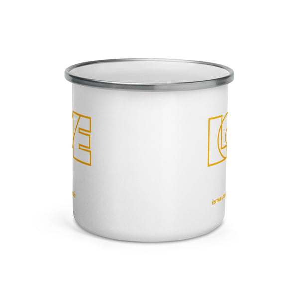 Enamel Mug w/Silver Rim