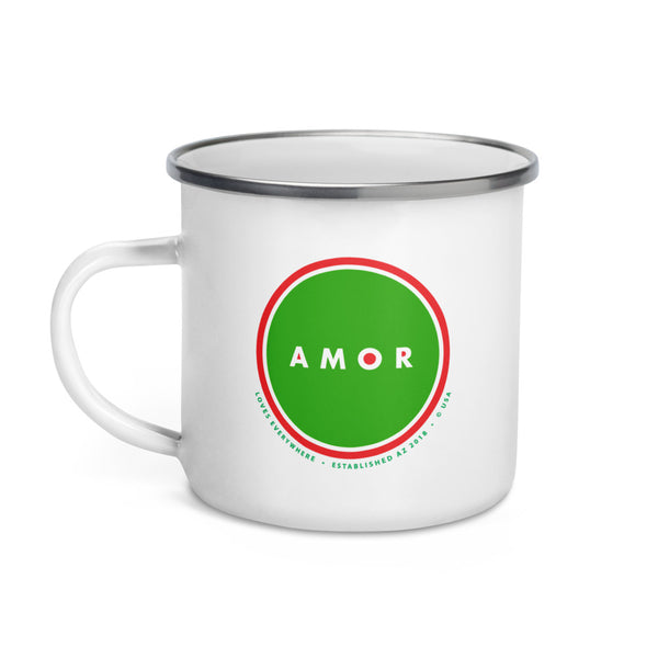 Enamel Mug w/Silver Rim