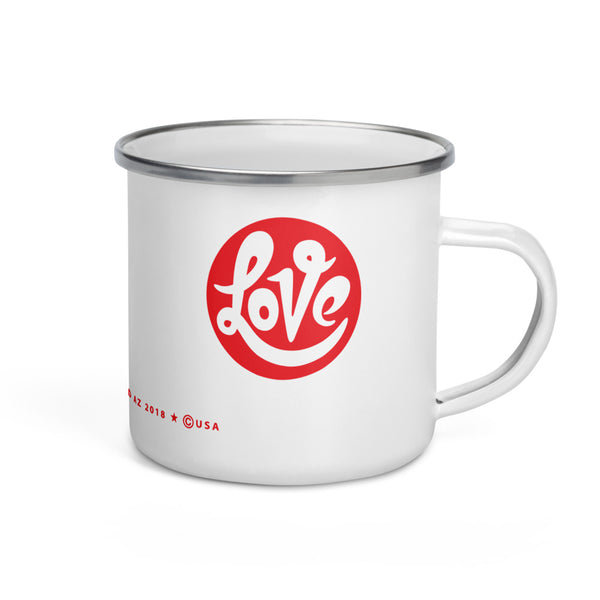 Enamel Mug w/Silver Rim