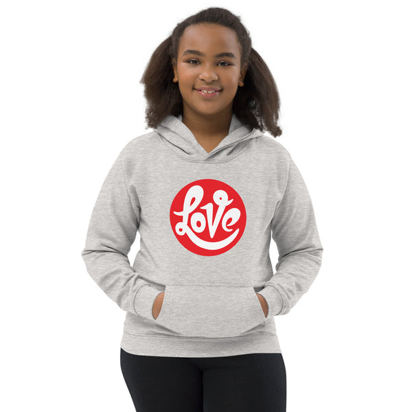 Girl's "Love" Printed Hoodie