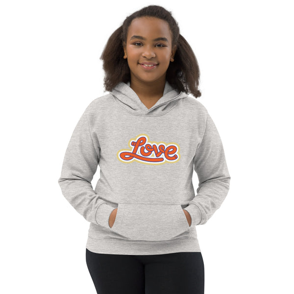 Girl's "Love" Printed Hoodie