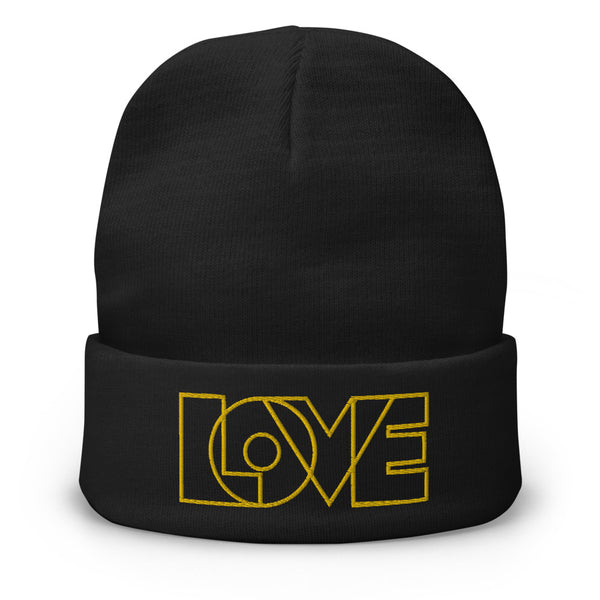 Men's "Love" Embroidered Knit Beanie