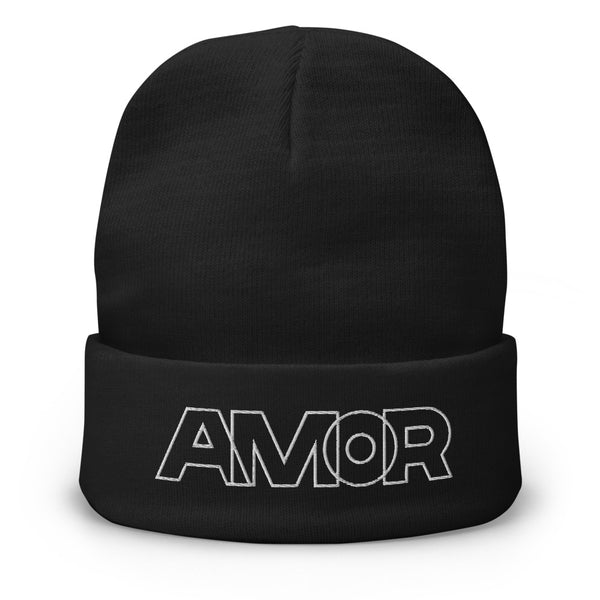 Men's "Love" Embroidered Knit Beanie