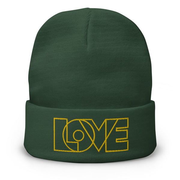 Women's "Love" Embroidered Knit Beanie