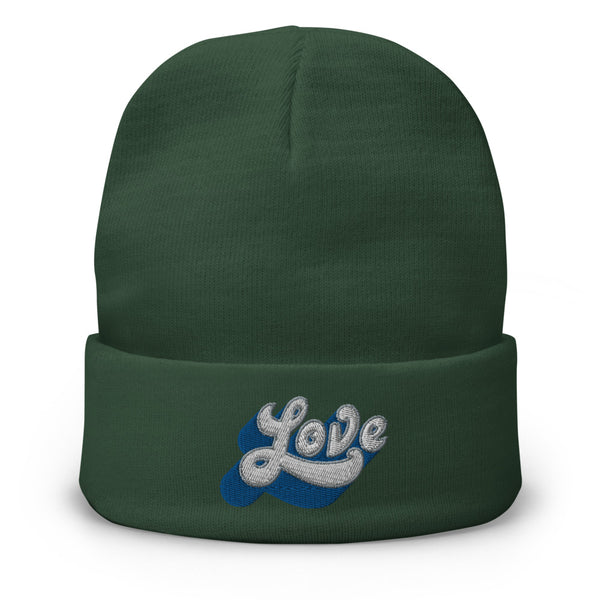 Men's "Love" Embroidered Knit Beanie