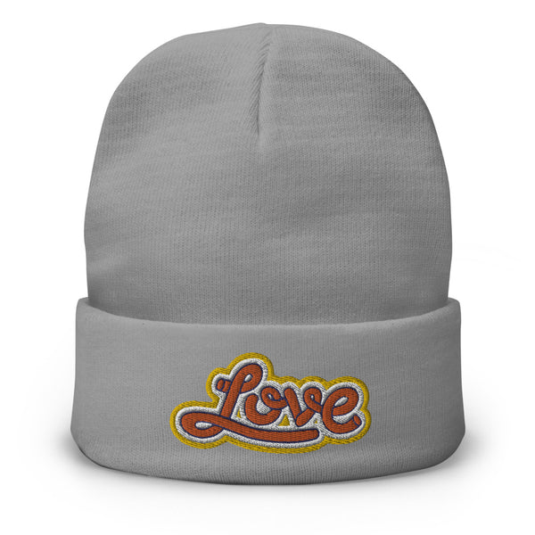 Women's "Love" Embroidered Knit Beanie