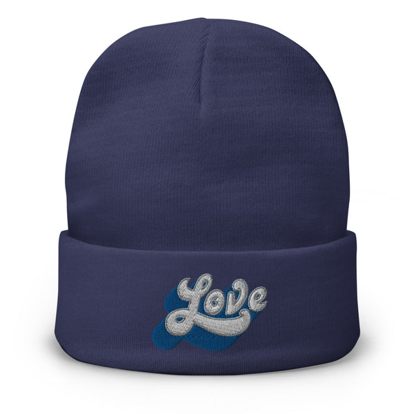 Women's "Love" Embroidered Knit Beanie