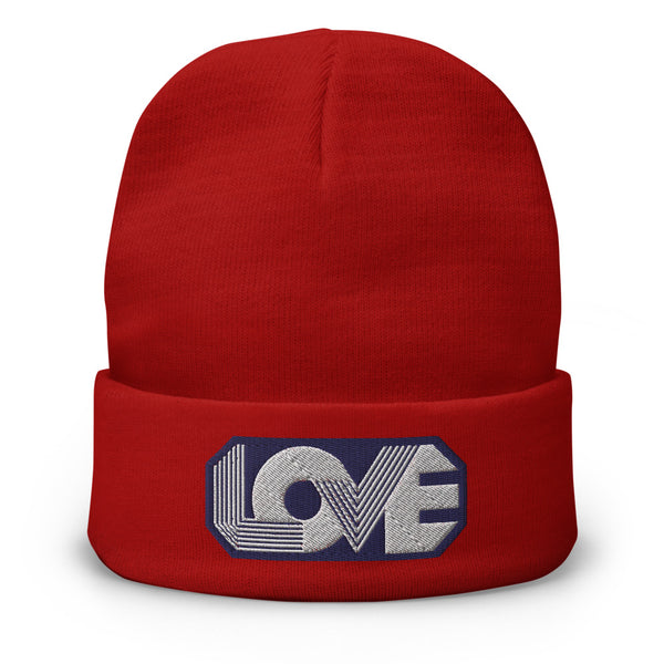 Men's "Love" Embroidered Knit Beanie