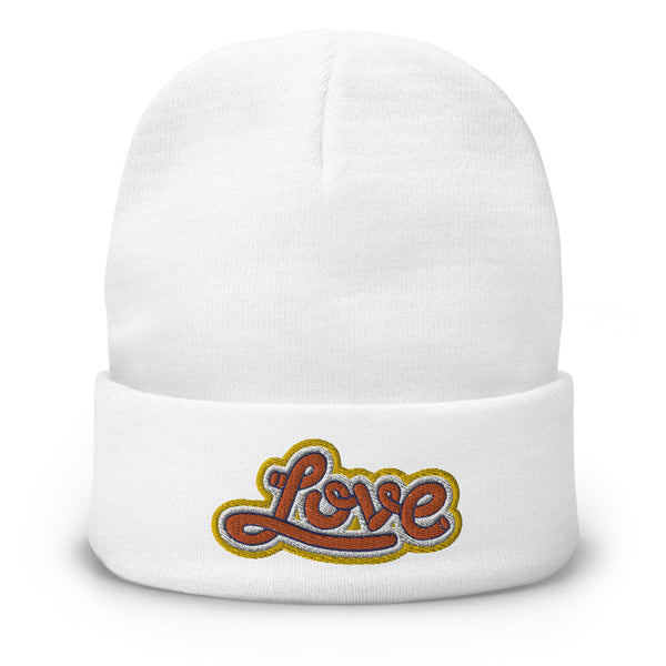 Women's "Love" Embroidered Knit Beanie