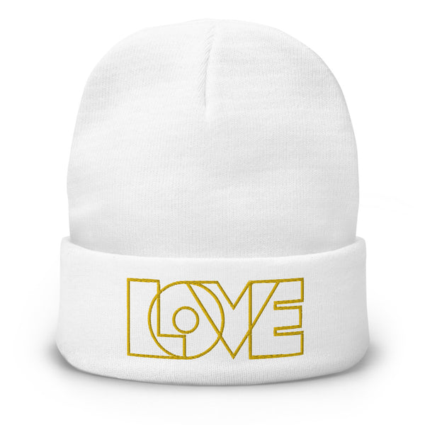 Men's "Love" Embroidered Knit Beanie