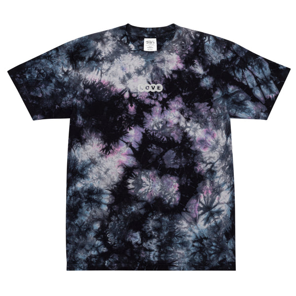 Men's "Love" Embroidered Tie-Dye Tee