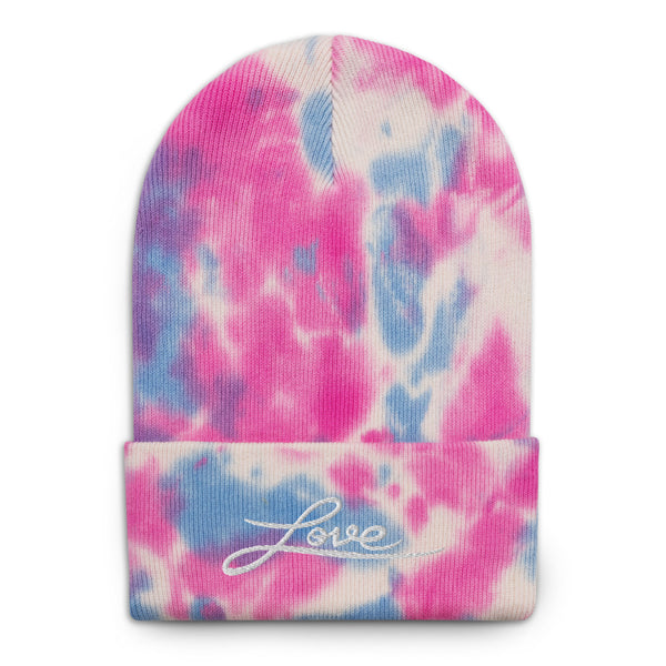 Women's "Love" Embroidered Tie-dye Beanie