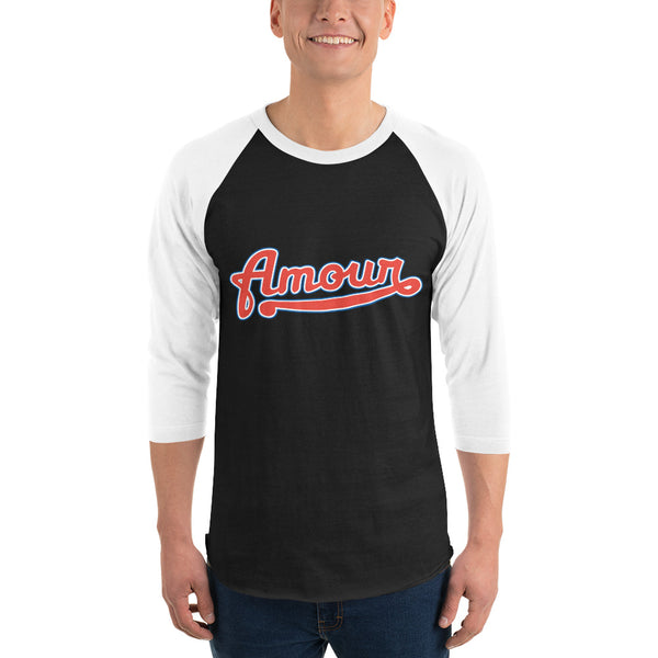 Men's "Love" Printed 3/4 Sleeve Raglan Shirt