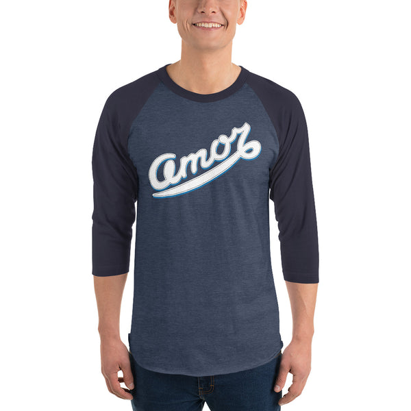 Men's "Love" Printed 3/4 Sleeve Raglan Shirt