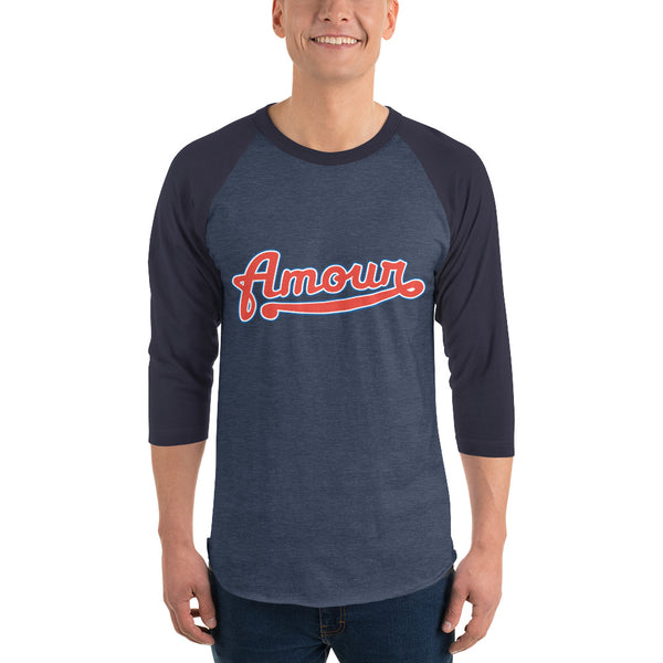 Men's "Love" Printed 3/4 Sleeve Raglan Shirt