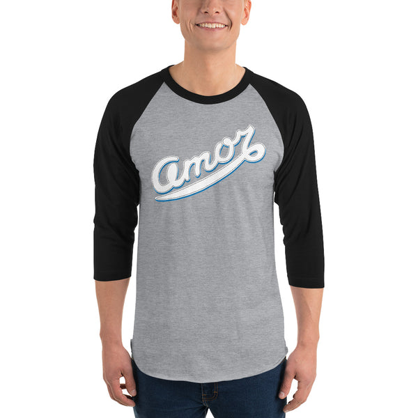 Men's "Love" Printed 3/4 Sleeve Raglan Shirt