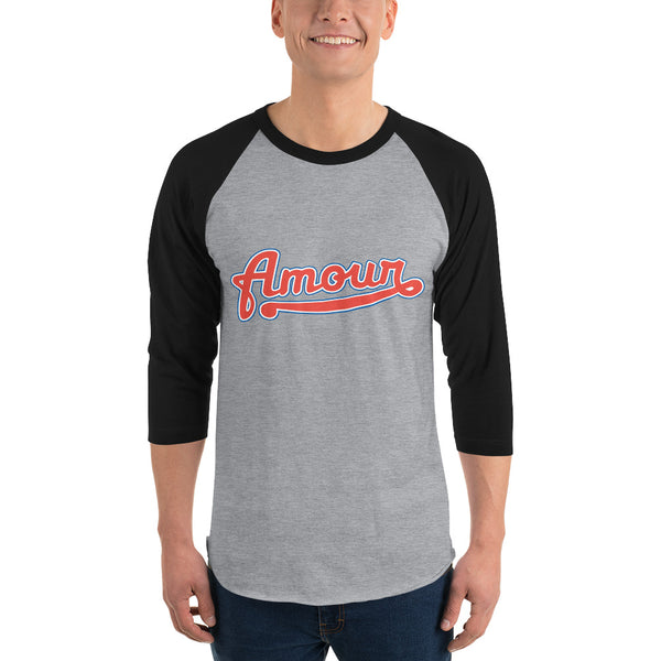 Men's "Love" Printed 3/4 Sleeve Raglan Shirt