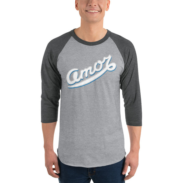 Men's "Love" Printed 3/4 Sleeve Raglan Shirt