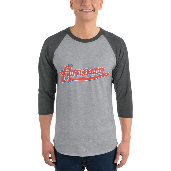 Men's "Love" Printed 3/4 Sleeve Raglan Shirt