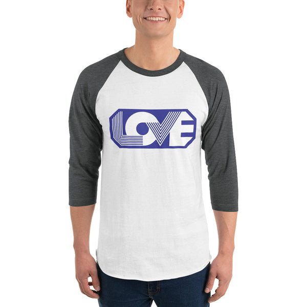 Men's "Love" Printed 3/4 Sleeve Raglan Shirt