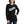 Charger l&#39;image dans la galerie, A woman is wearing a black Long Sleeve T-shirt featuring an original “Amor” design print by Christian Shirt Company - Loves Everywhere
