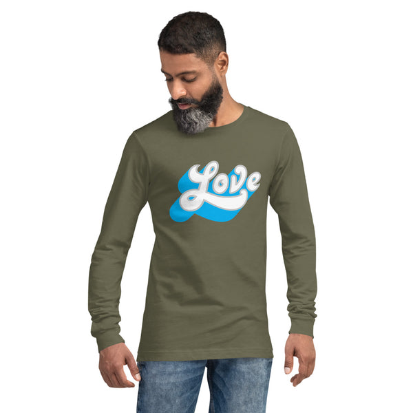 Men's "Love" Printed Long Sleeve Shirt