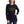 Charger l&#39;image dans la galerie, A woman is wearing a navy blue Long Sleeve T-shirt featuring an original “Love” design print by Christian Shirt Company - Loves Everywhere
