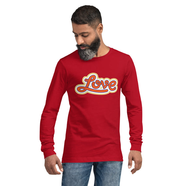 Men's "Love" Printed Long Sleeve Shirt