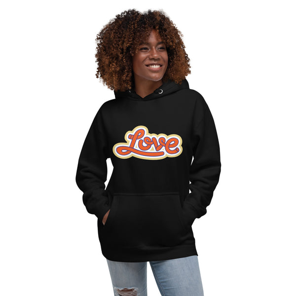 Women's "Love" Printed Cotton Hoodie