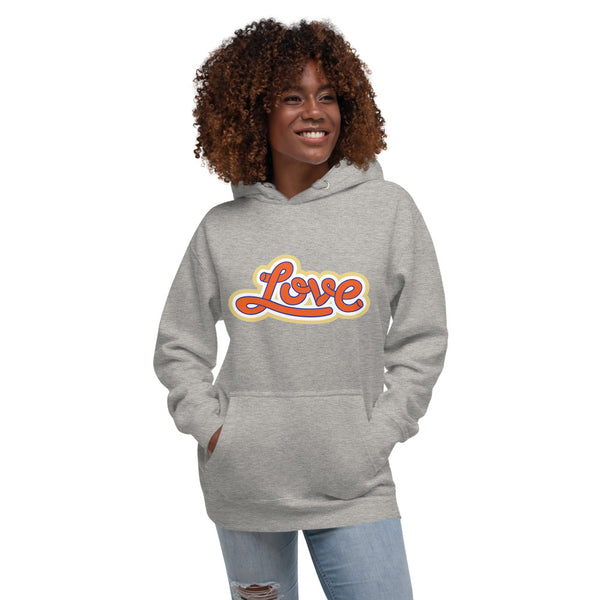 Women's "Love" Printed Cotton Hoodie