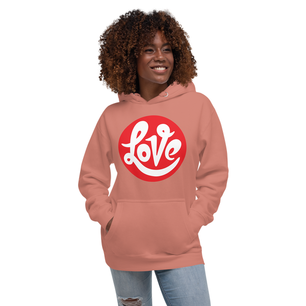 Women's "Love" Printed Cotton Hoodie