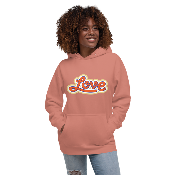 Women's "Love" Printed Cotton Hoodie