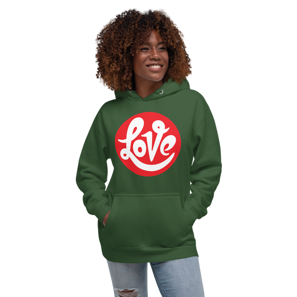 Women's "Love" Printed Cotton Hoodie