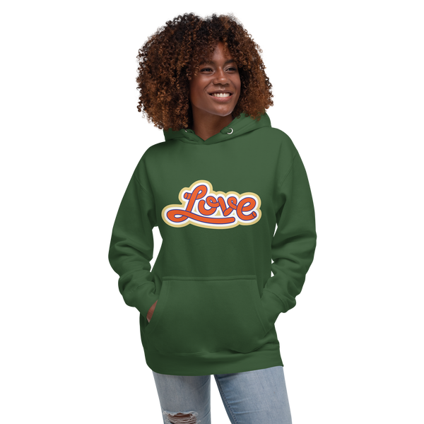 Women's "Love" Printed Cotton Hoodie